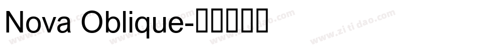Nova Oblique字体转换